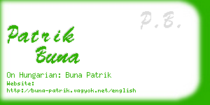 patrik buna business card